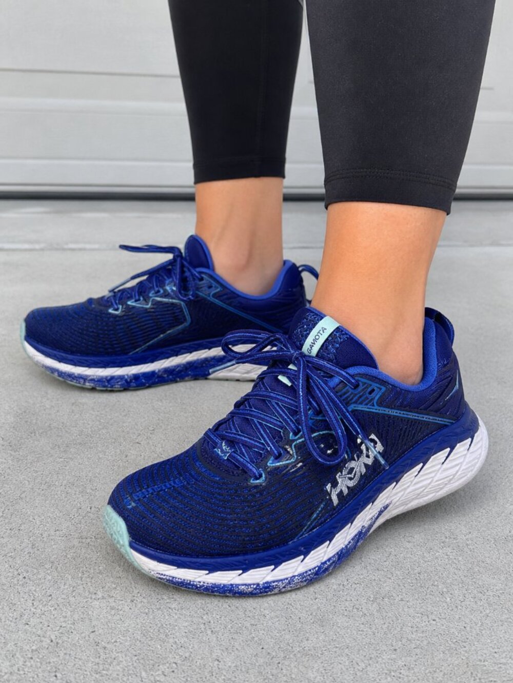 HOKA Gaviota Blue Stability Running Shoes Women’s 9.5 Wide Cushioned Support